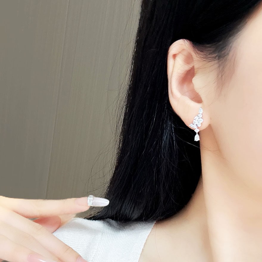 14k Gold 1.08 Ct Lab Grown Diamond Earrings - 5