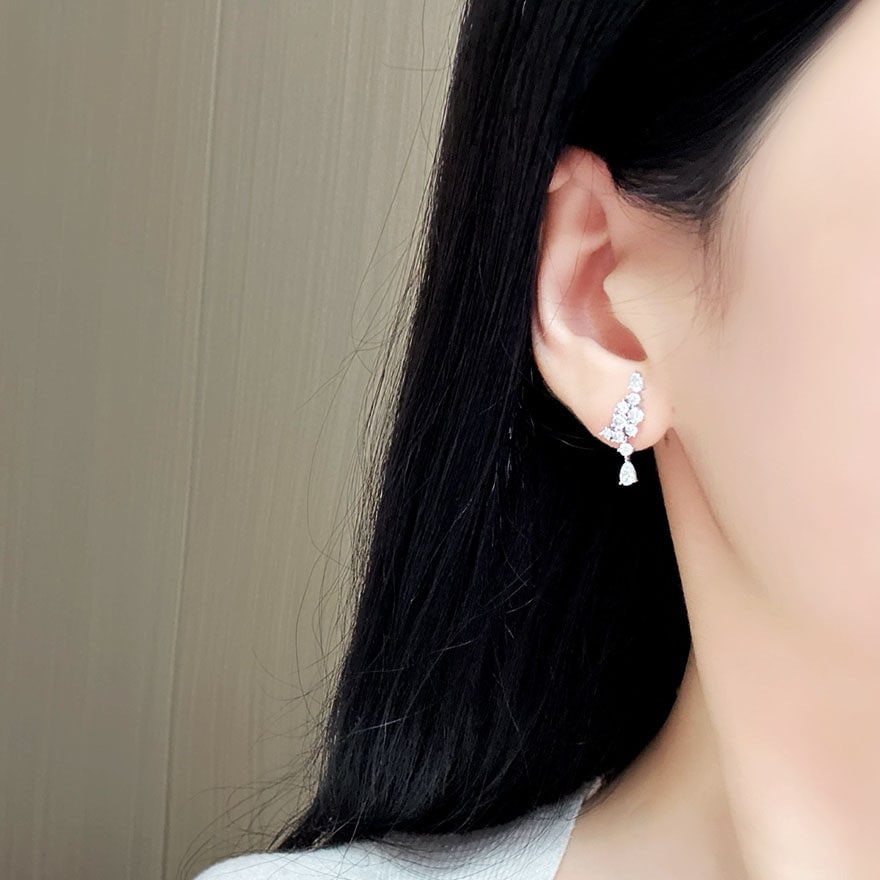 14k Gold 1.08 Ct Lab Grown Diamond Earrings - 6