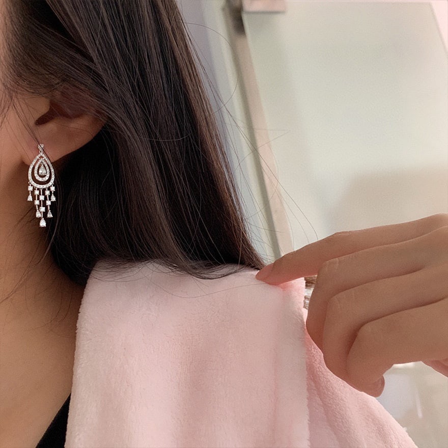 14k Gold 1.6 Ct Natural H Diamond Earrings - 5