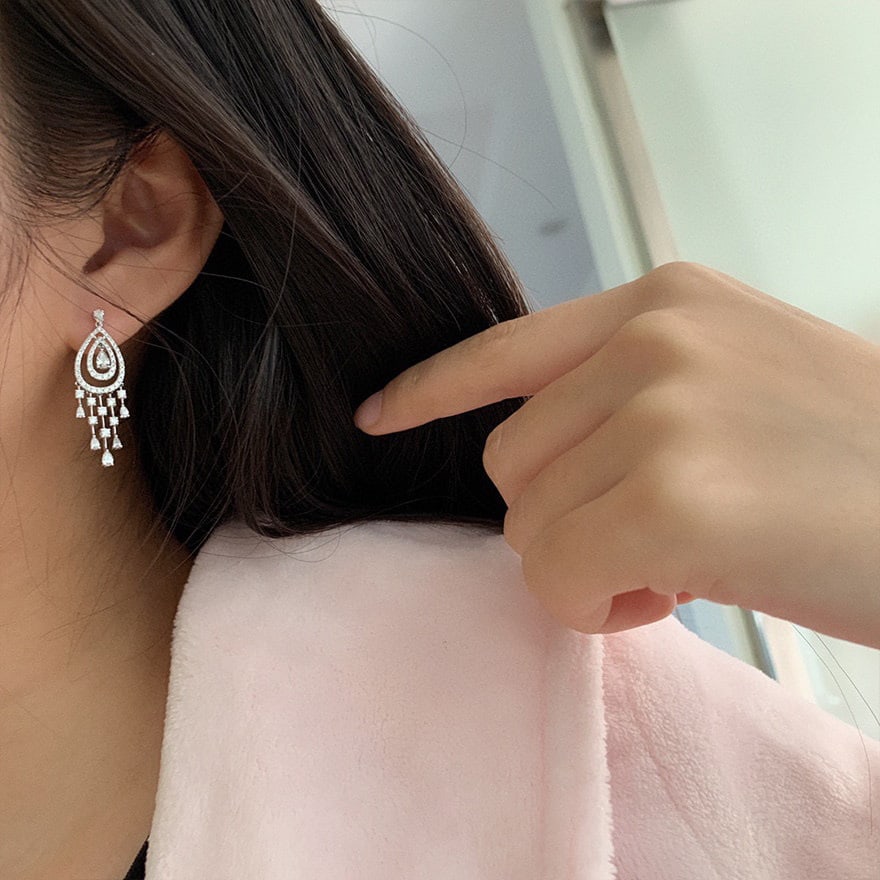 14k Gold 1.6 Ct Natural H Diamond Earrings - 6