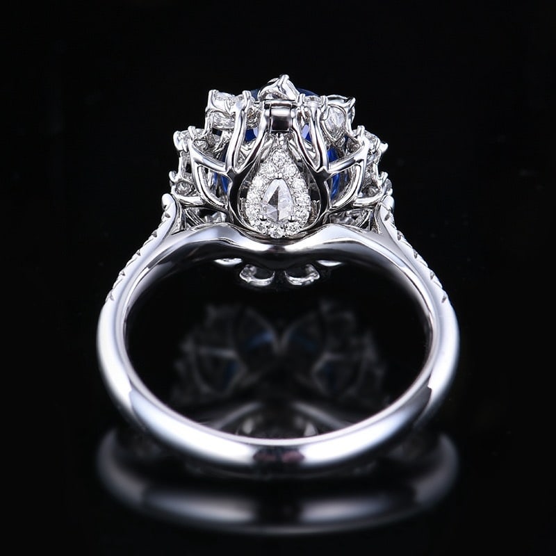 14k Gold 4.32 Ctw Natural Sapphire & Diamond Ring/pendant( Without Chain ) - 6