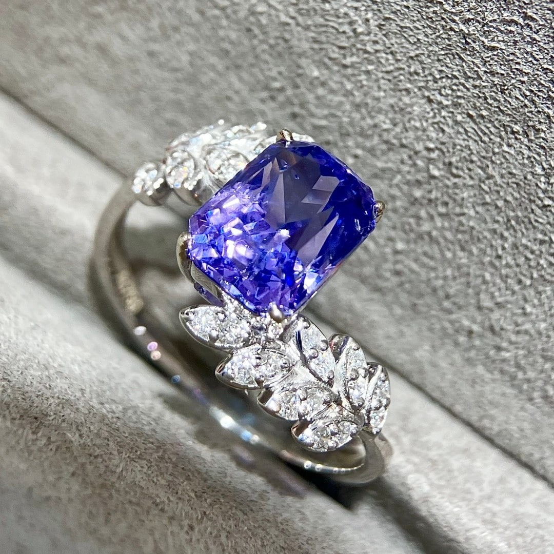 14k Gold 3.18 Ctw Natural Sapphire & Diamond Ring - 3