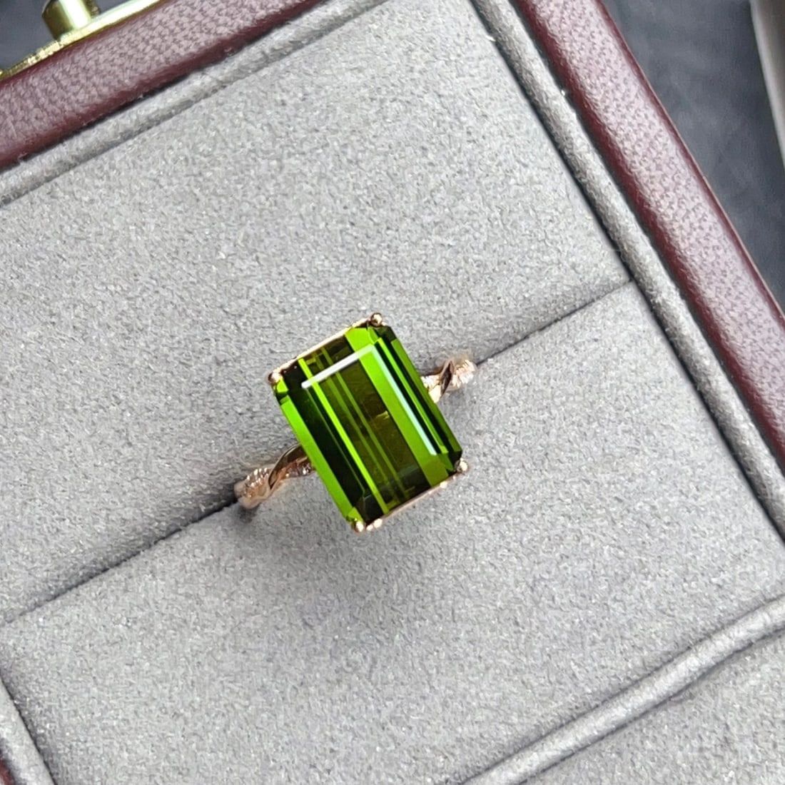 14k Gold 5.10 Ctw Natural Tourmaline & Diamond Ring - 8