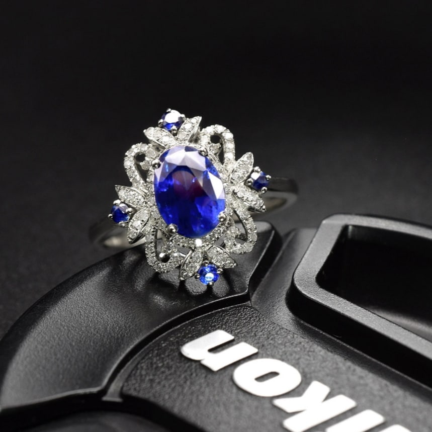 14k Gold 2.12 Ctw Natural Sapphire & Sapphire Ring - 2