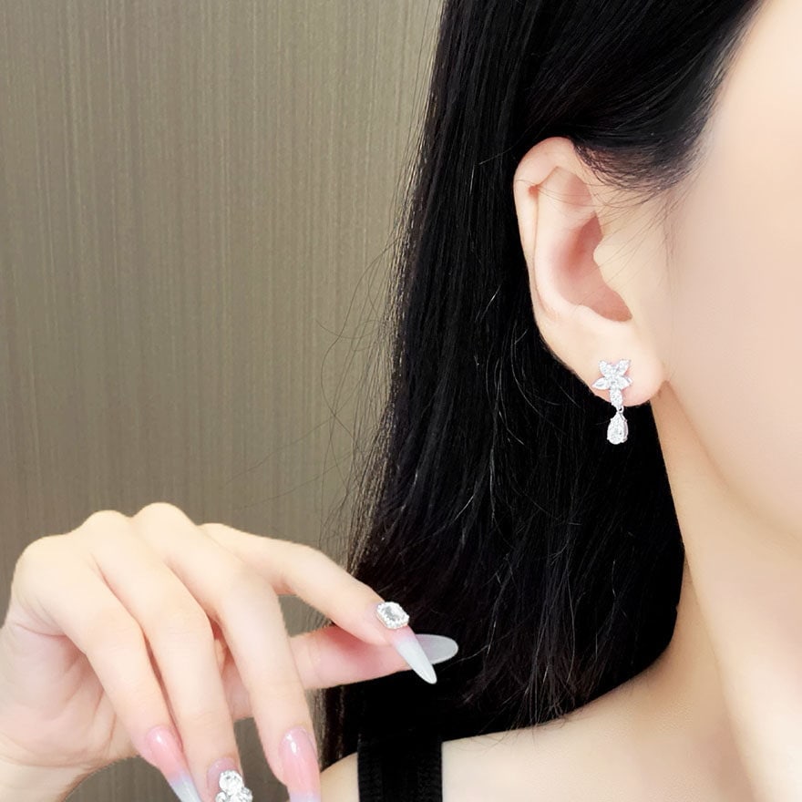 14k Gold 2.1 Ct Lab Grown Diamond Earrings - 5