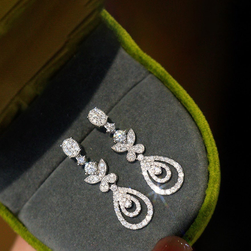 14k Gold 1 Ct Natural H Diamond Earrings - 2