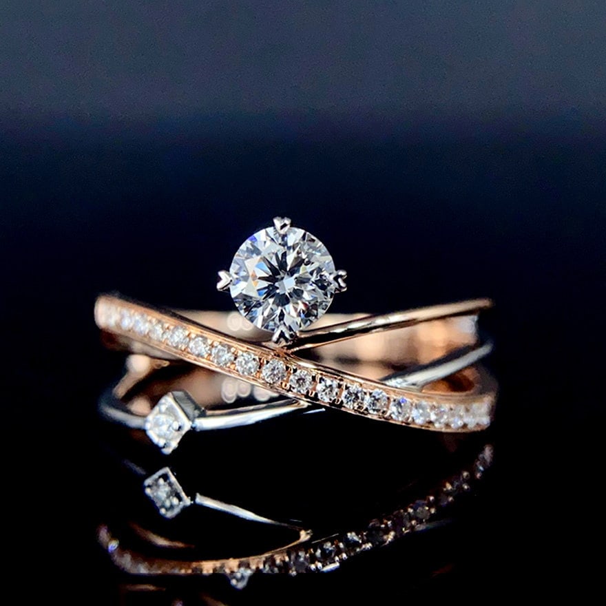 Gia Certified 14k Gold 0.30 Ct Natural G Si2 Round Diamond Ring - 4