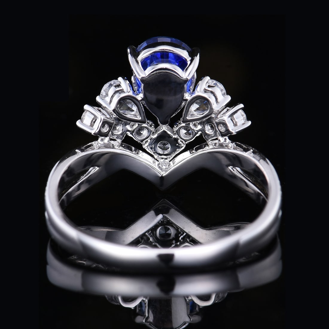 14k Gold 1.33 Ctw Natural Sapphire & Diamond Ring - 4