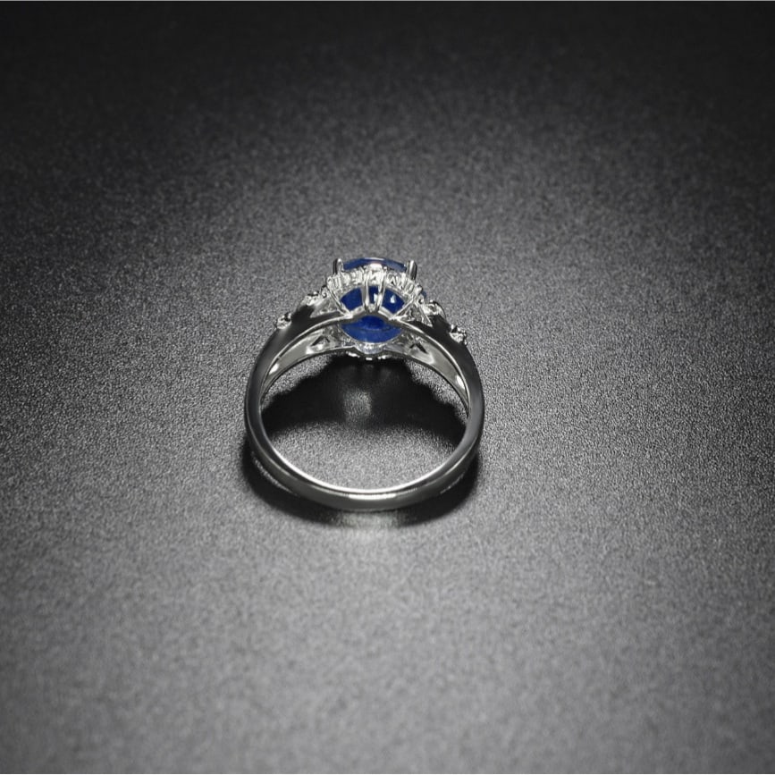 14k Gold 2.37 Ctw Natural Sapphire & Diamond Ring - 3