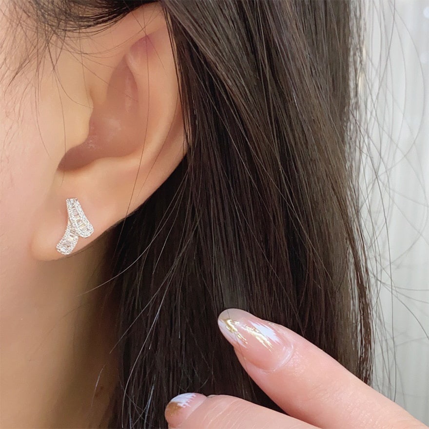 14k Gold 0.34 Ct Natural H Diamond Earrings - 9