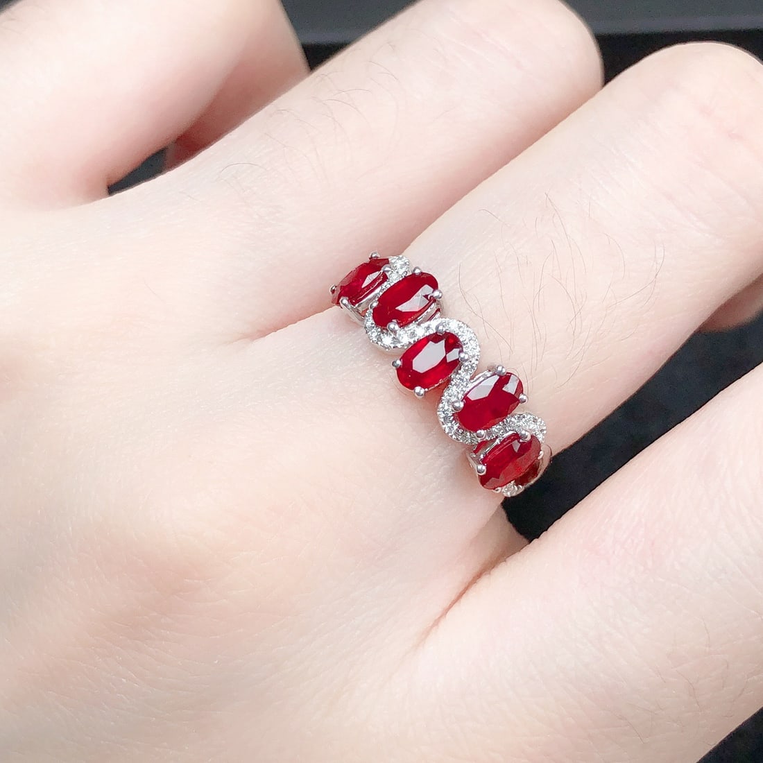 14k Gold 1.64 Ctw Vivid Red Natural Ruby & Diamond Ring - 6