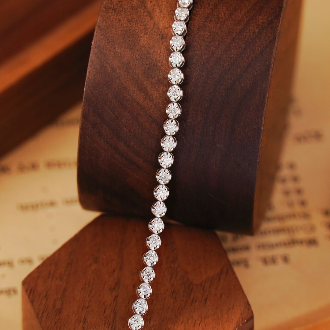 14k Gold 2 Ct Natural H Diamond Bracelet - 3