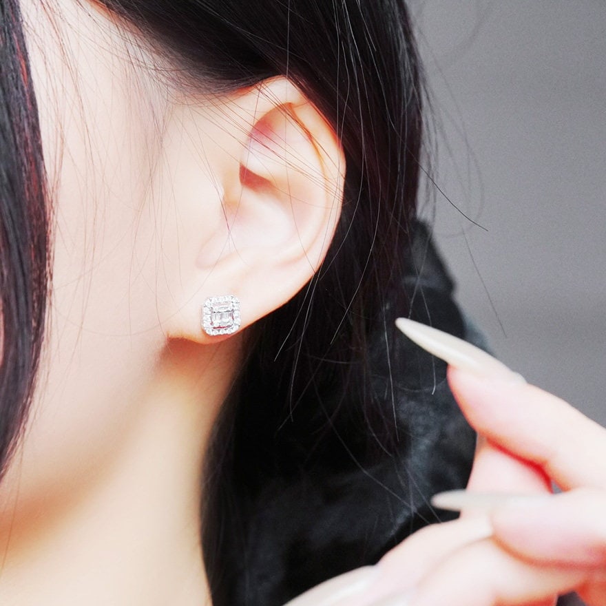 14k Gold 0.5 Ct Natural H Diamond Earrings - 6