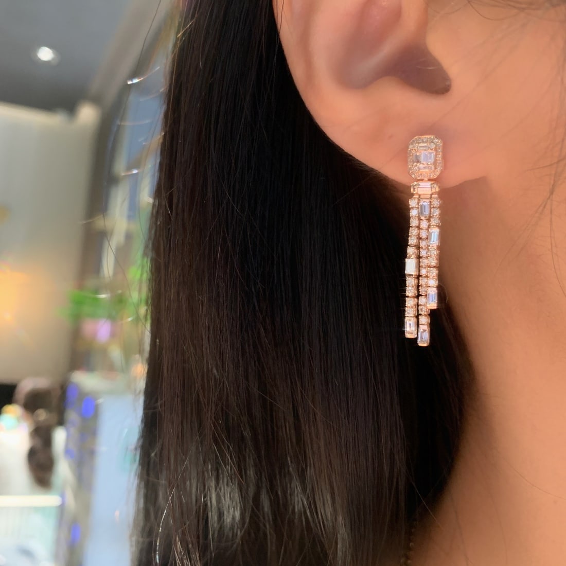 14k Gold 1.46 Ct Natural H Diamond Earrings - 6