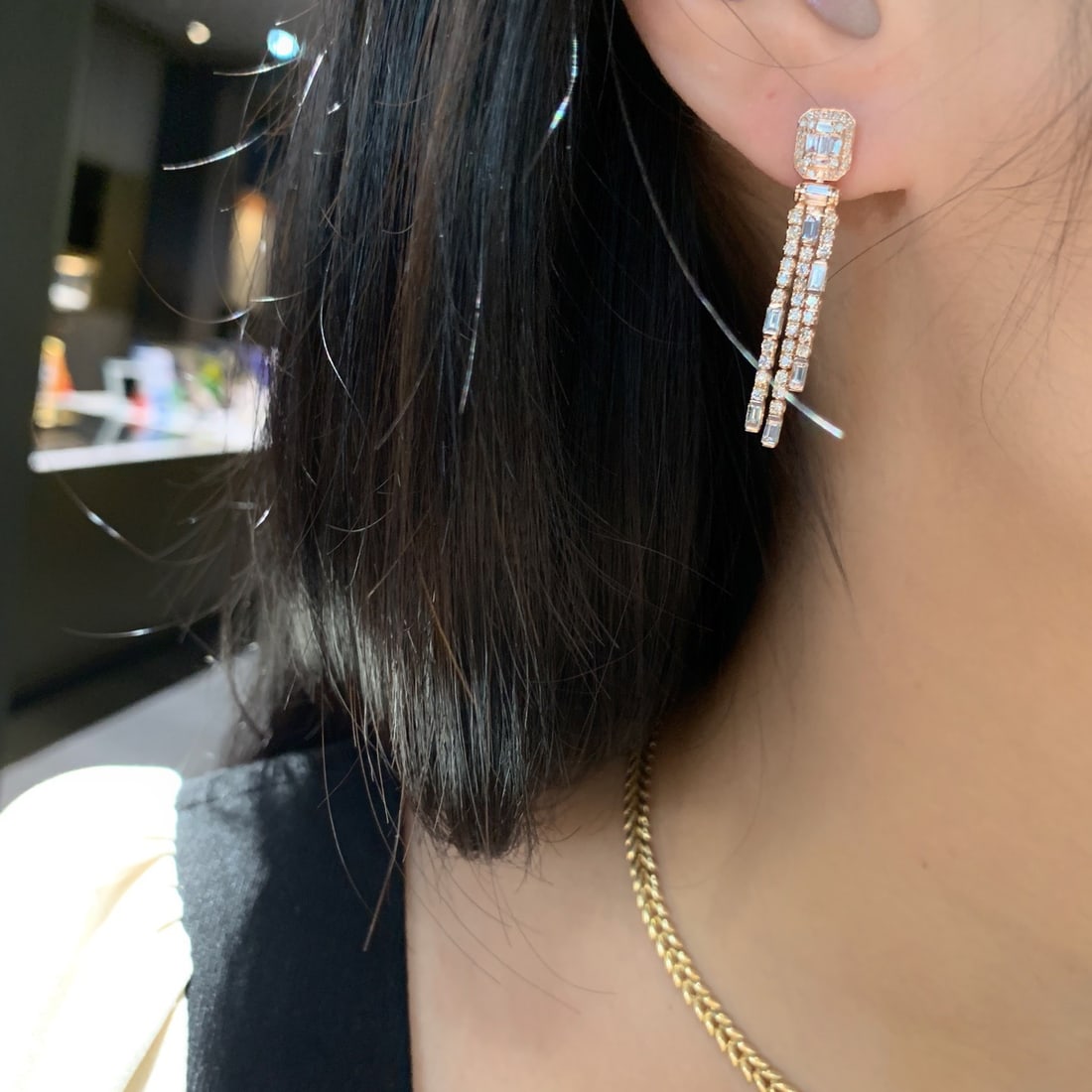 14k Gold 1.46 Ct Natural H Diamond Earrings - 7