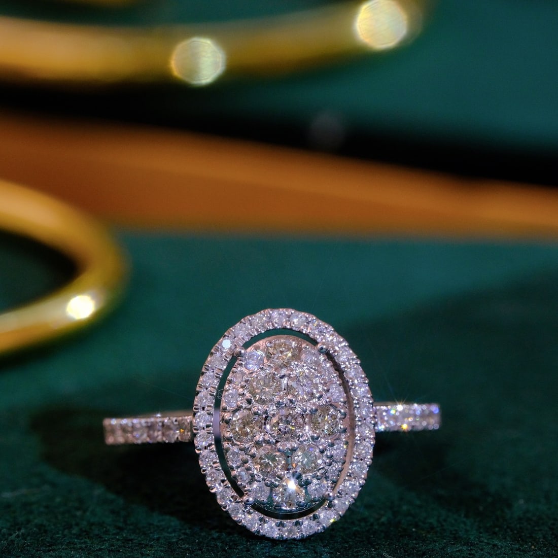 14k Gold 0.75 Ct Natural H Diamond Ring - 4