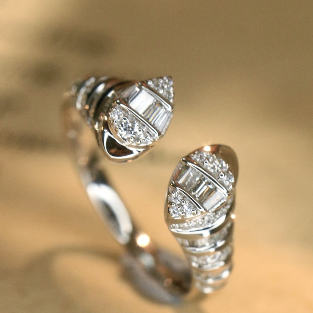 14k Gold 0.5 Ct Natural H Diamond Ring - 3