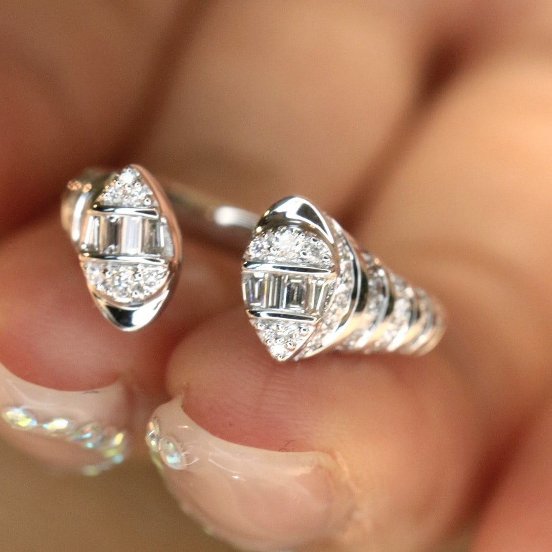 14k Gold 0.5 Ct Natural H Diamond Ring - 4