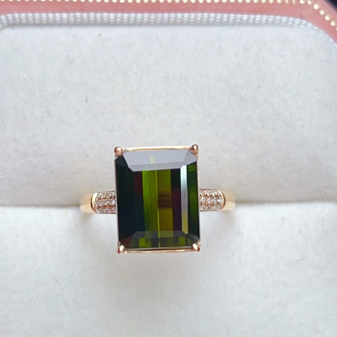 14k Gold 5.94 Ctw Natural Tourmaline & Diamond Ring - 3