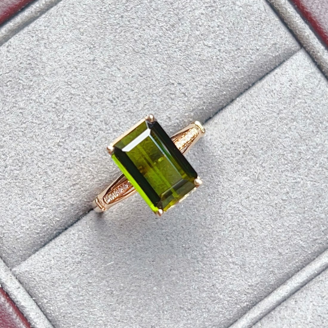 14k Gold 4.28 Ctw Natural Tourmaline & Diamond Ring - 2