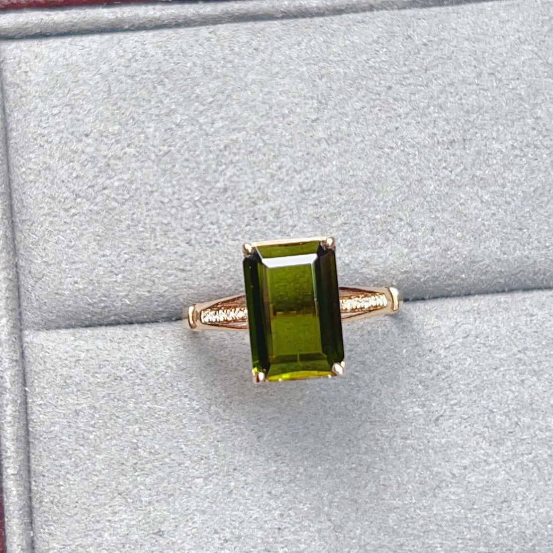 14k Gold 4.28 Ctw Natural Tourmaline & Diamond Ring - 5