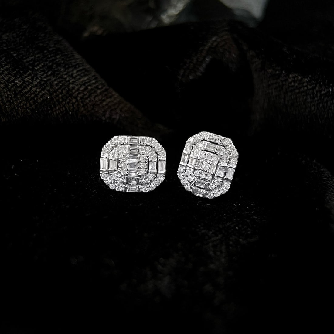 14k Gold 0.76 Ct Natural H Diamond Earrings - 2