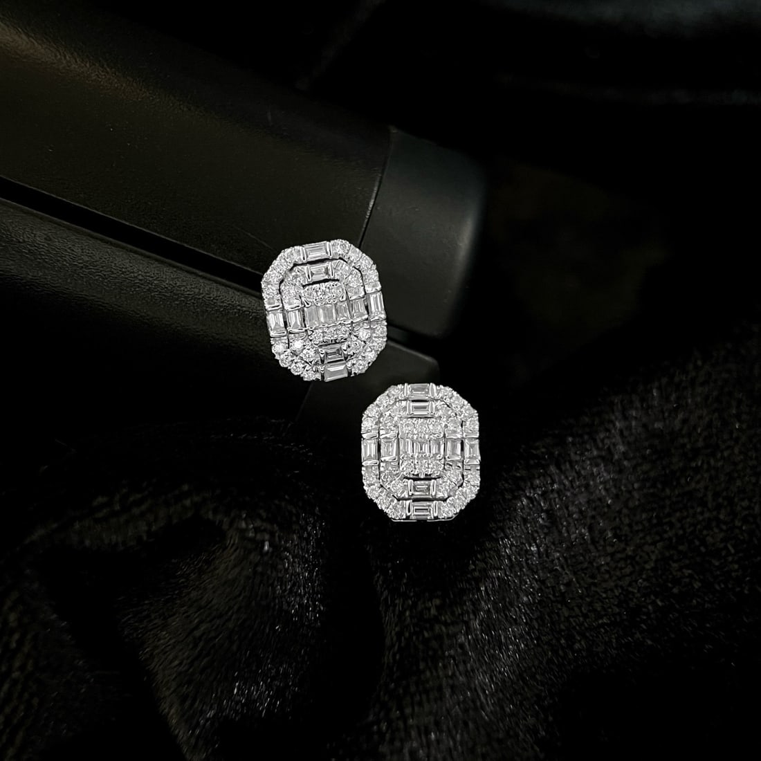 14k Gold 0.76 Ct Natural H Diamond Earrings - 3