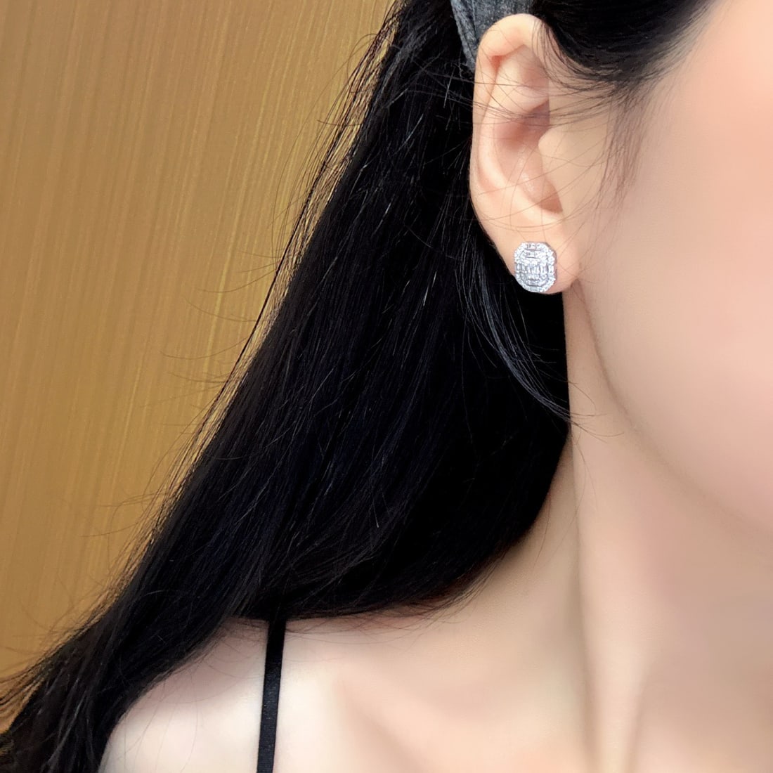 14k Gold 0.76 Ct Natural H Diamond Earrings - 6