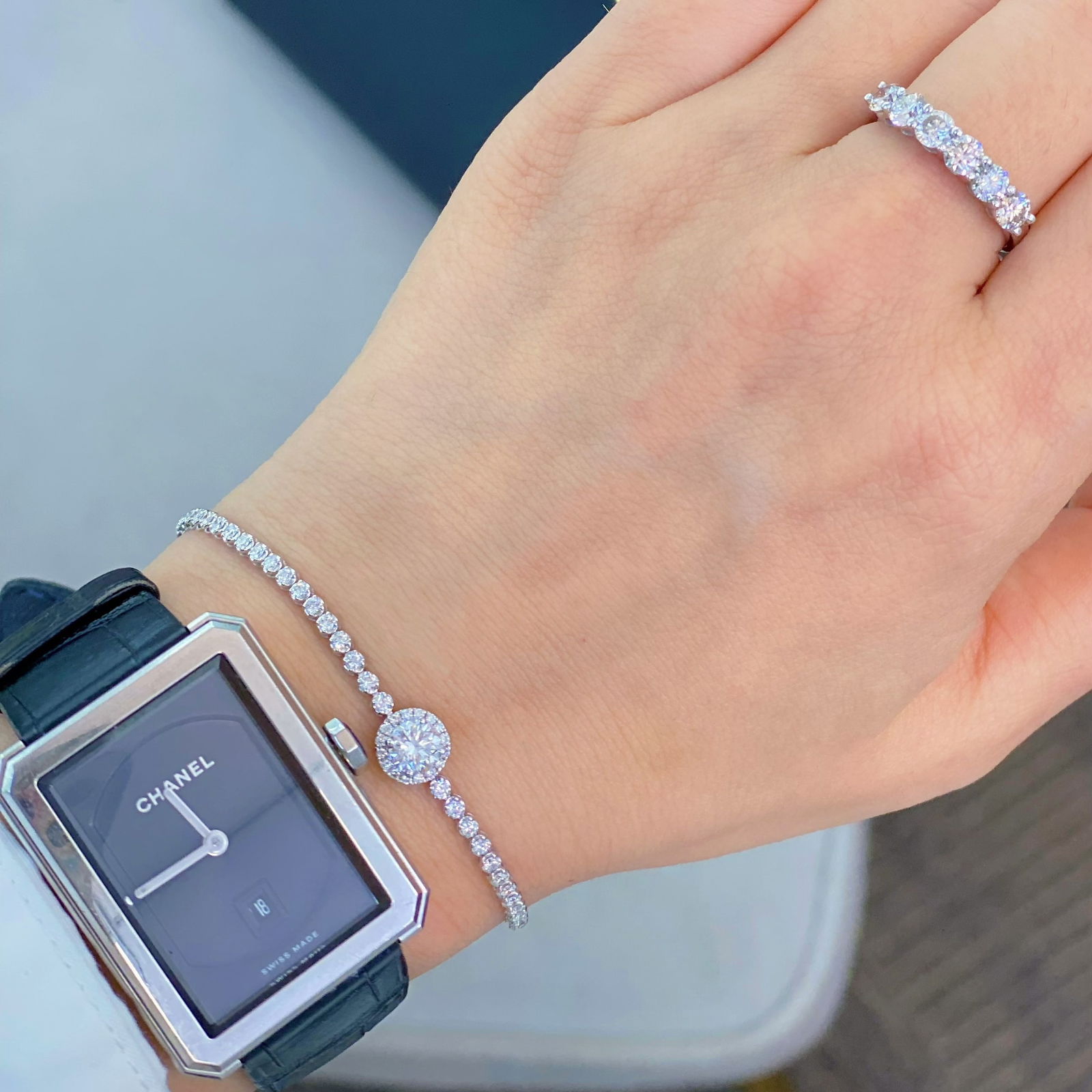 14k Gold 1.50 Ctw Natural H Diamond Bracelet - 6