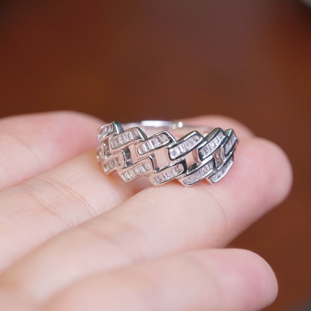 14k Gold 0.40 Ct Natural H Diamond Ring - 6