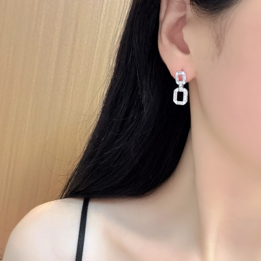 14k Gold 0.8 Ct Natural H Diamond Earrings - 6