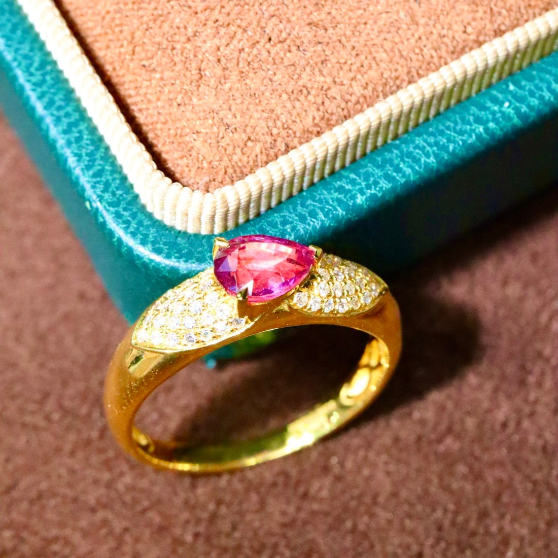 14k Gold 1.23 Ctw Natural Ruby & Diamond Ring - 4