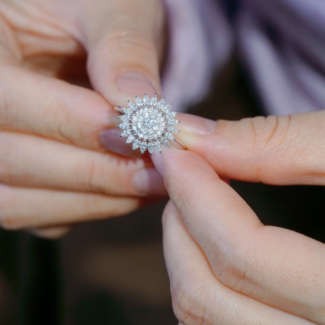 14k Gold 1.00 Ct Natural H Diamond Ring - 3