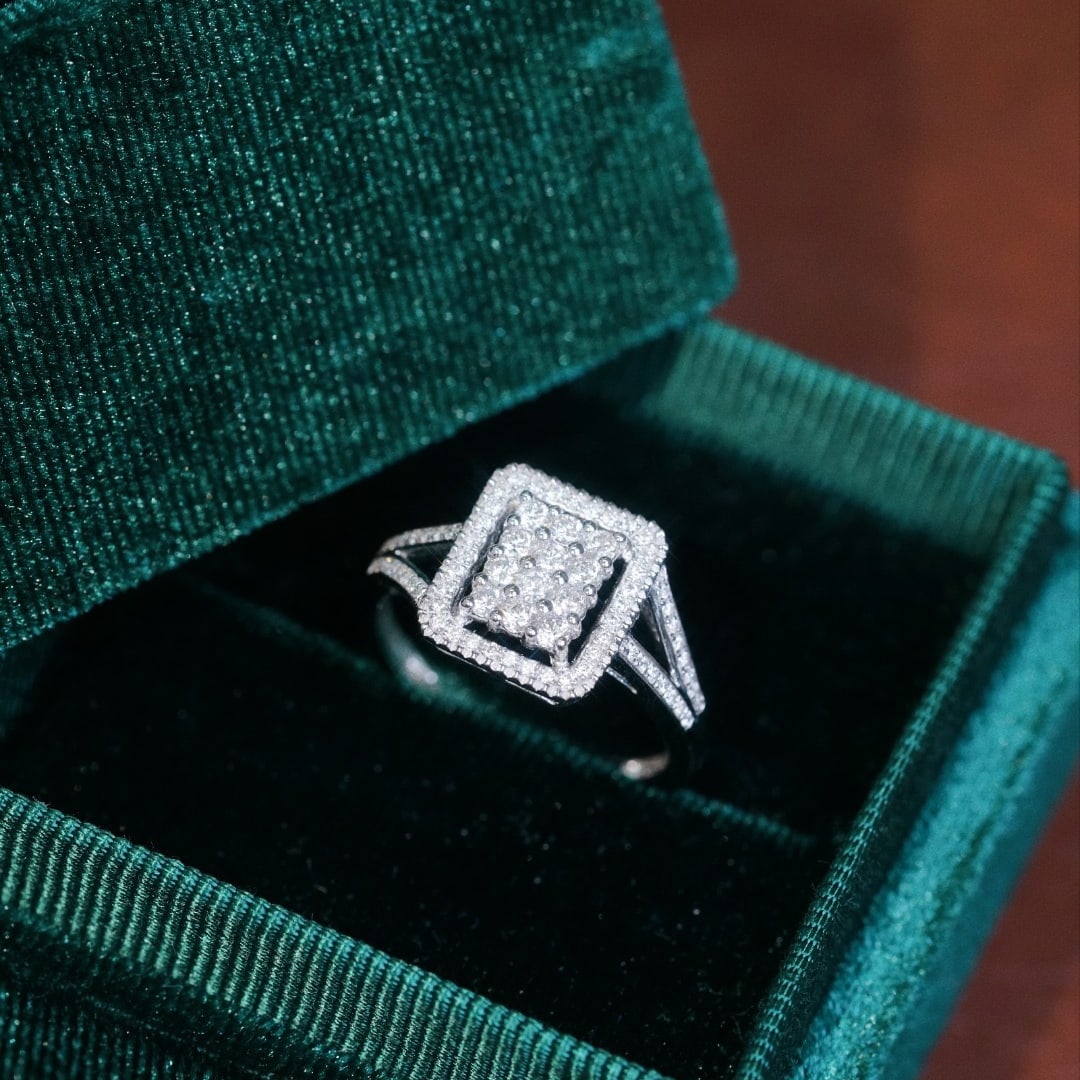 14k Gold 0.60 Ct Natural H Diamond Ring - 5