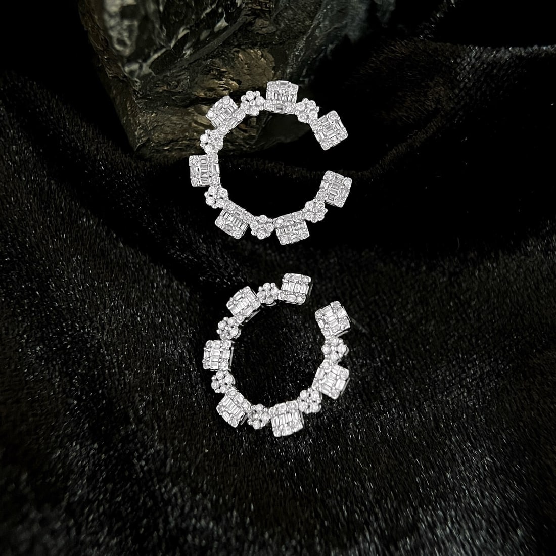 14k Gold 1 Ct Natural H Diamond Earrings - 4