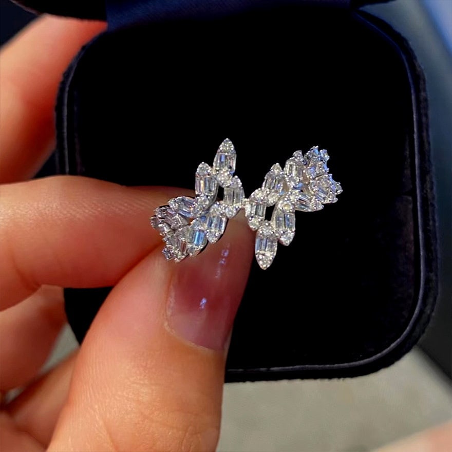 14k Gold 0.9 Ct Natural H Diamond Ring - 4