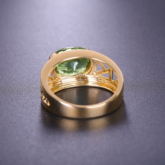 14k Gold 3.3 Ct Natural Tourmaline Ring - 4