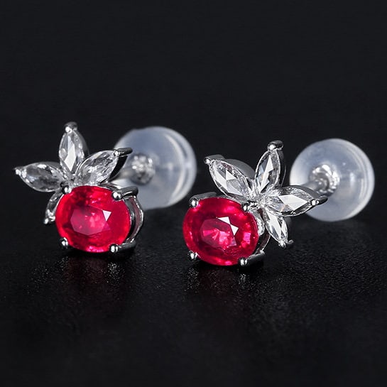 14k Gold 1.24 Ctw Natural Ruby & Diamond Ring - 2