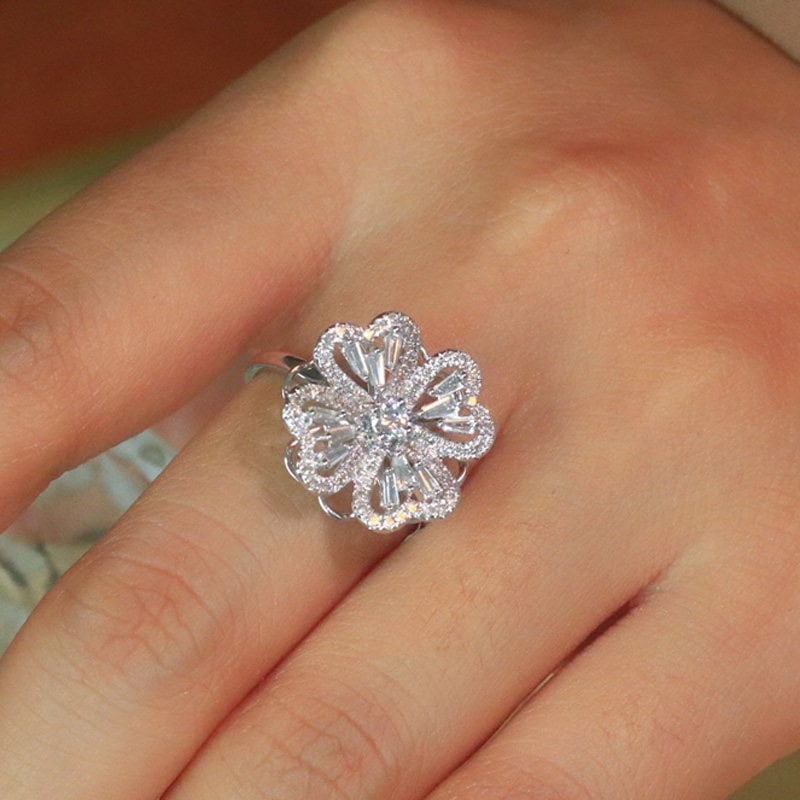 14k Gold 0.75 Ct Natural H Diamond Ring - 5