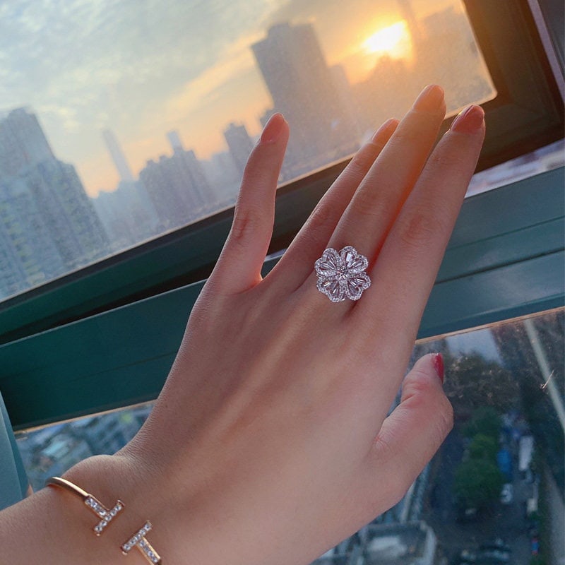 14k Gold 0.75 Ct Natural H Diamond Ring - 6