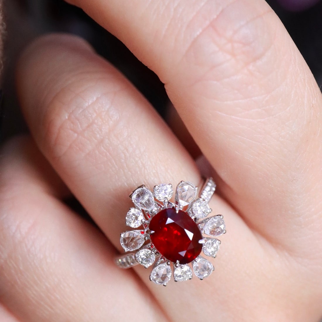 14k Gold 3.03 Ctw Natural Ruby & Diamond Ring/pendant( Without Chain ) - 6