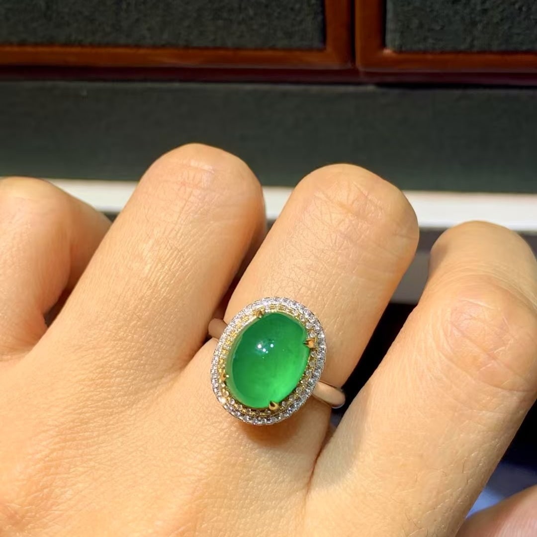 14k Gold 4.40 Ctw Natural Emerald & Diamond Ring - 3