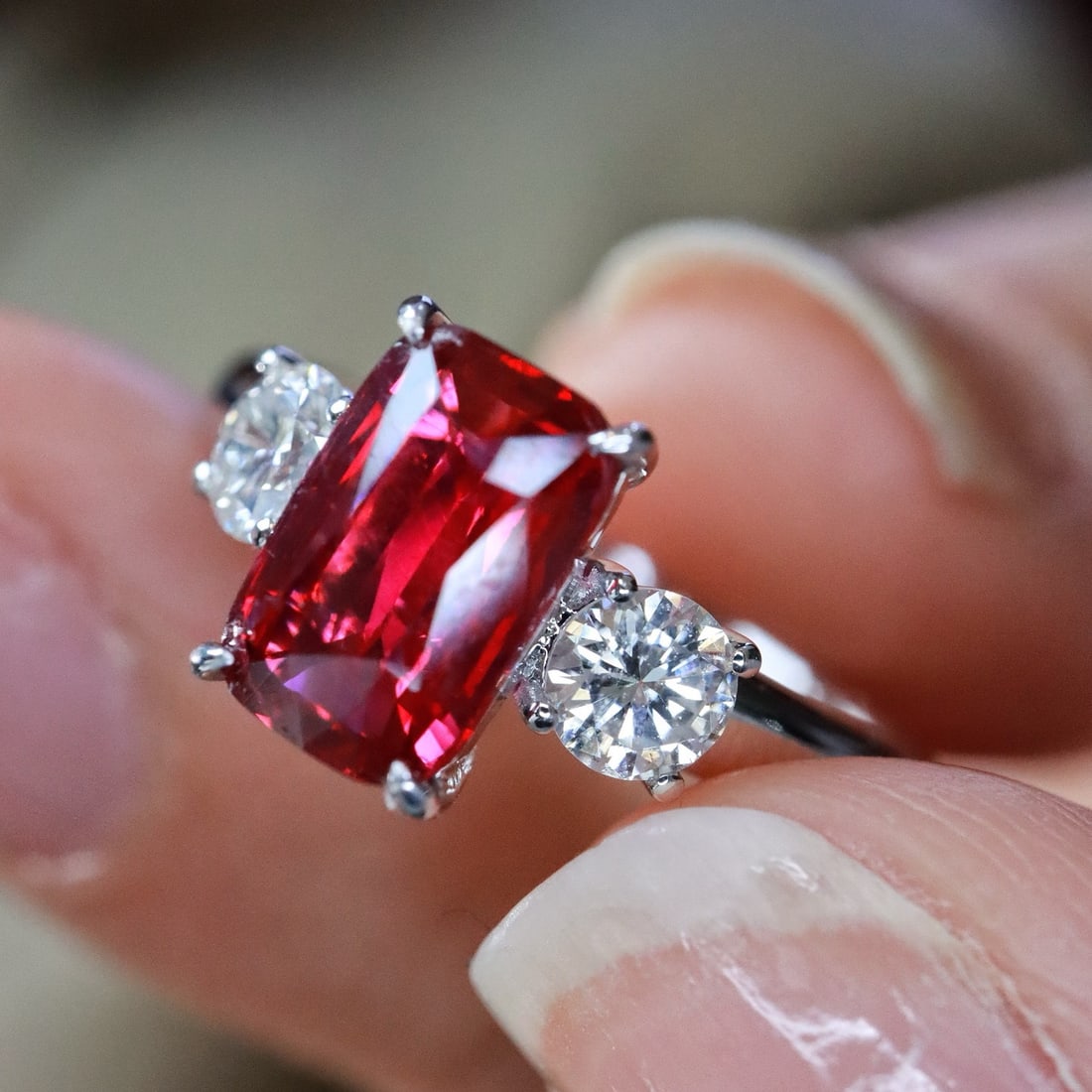 14k Gold 1.93 Ctw Natural Ruby & Diamond Ring - 2