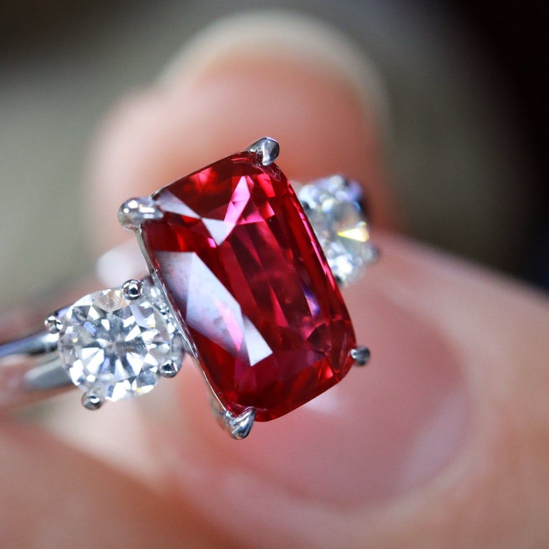 14k Gold 1.93 Ctw Natural Ruby & Diamond Ring - 3