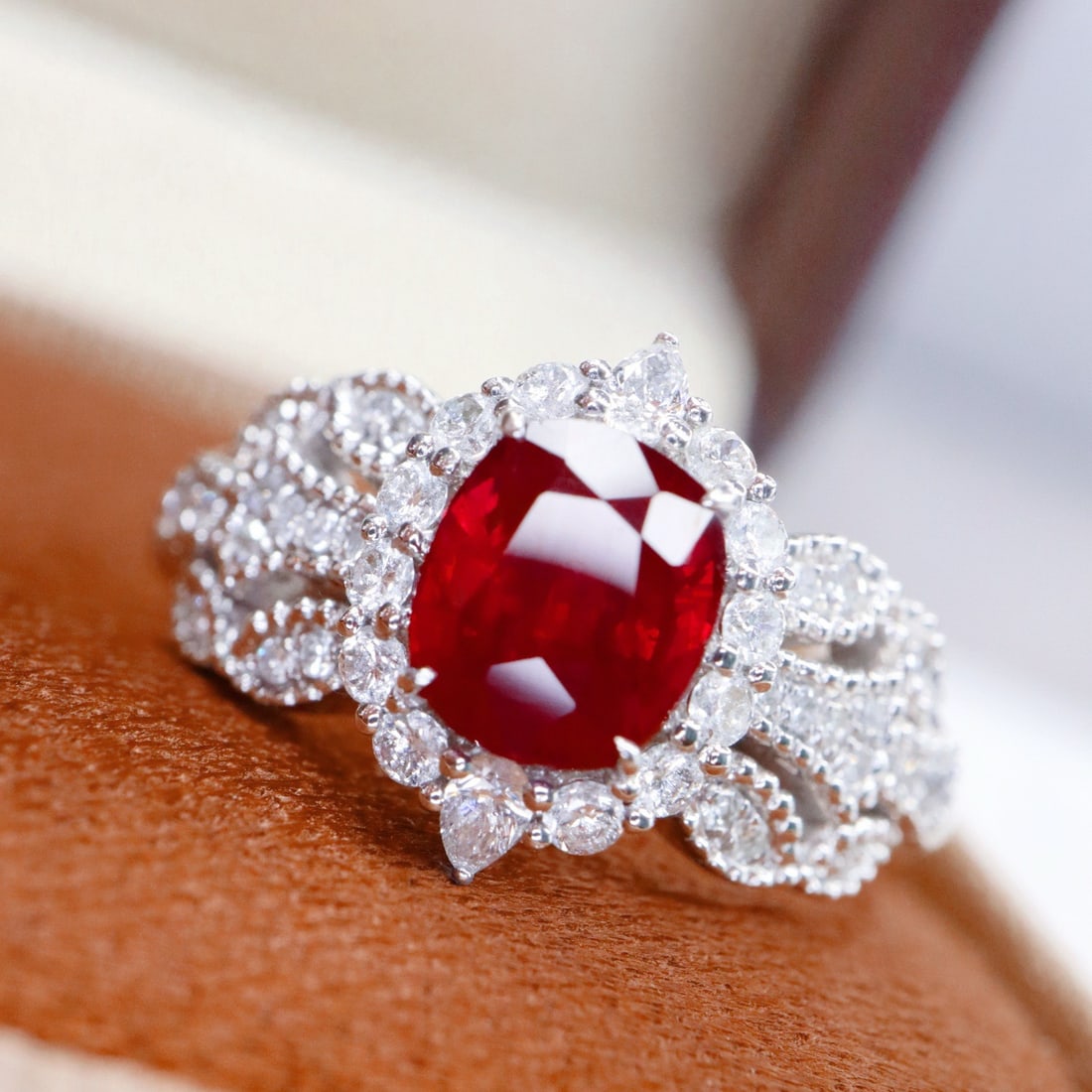 14k Gold 1.73 Ctw Natural Ruby & Diamond Ring (1 of 6)