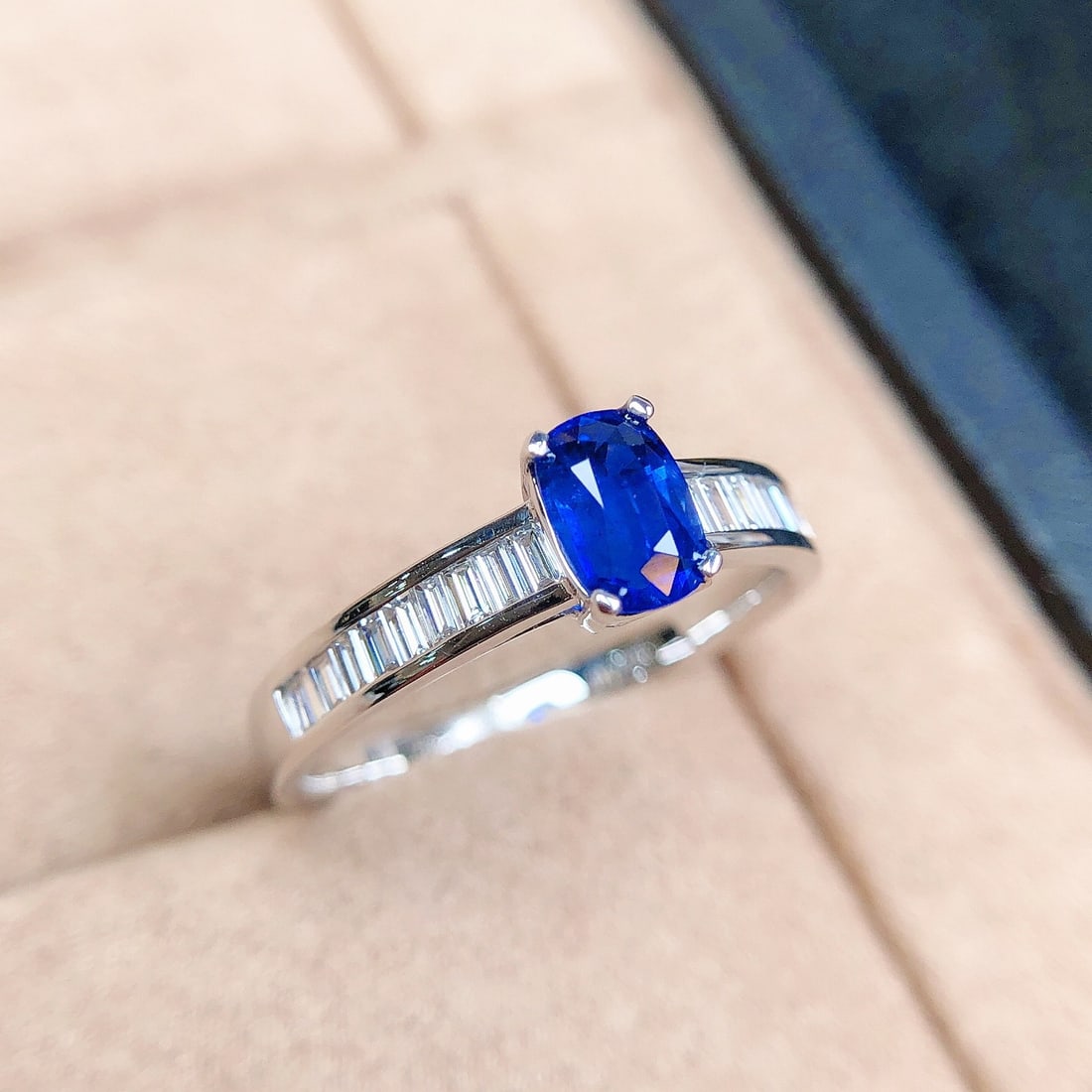 14k Gold 1.14 Ctw Natural Sapphire & Diamond Ring - 2