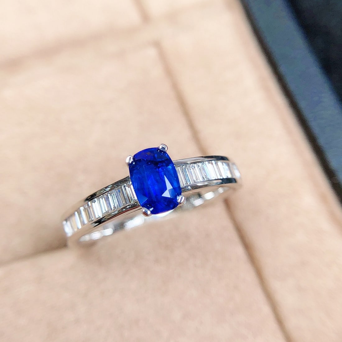 14k Gold 1.14 Ctw Natural Sapphire & Diamond Ring - 3