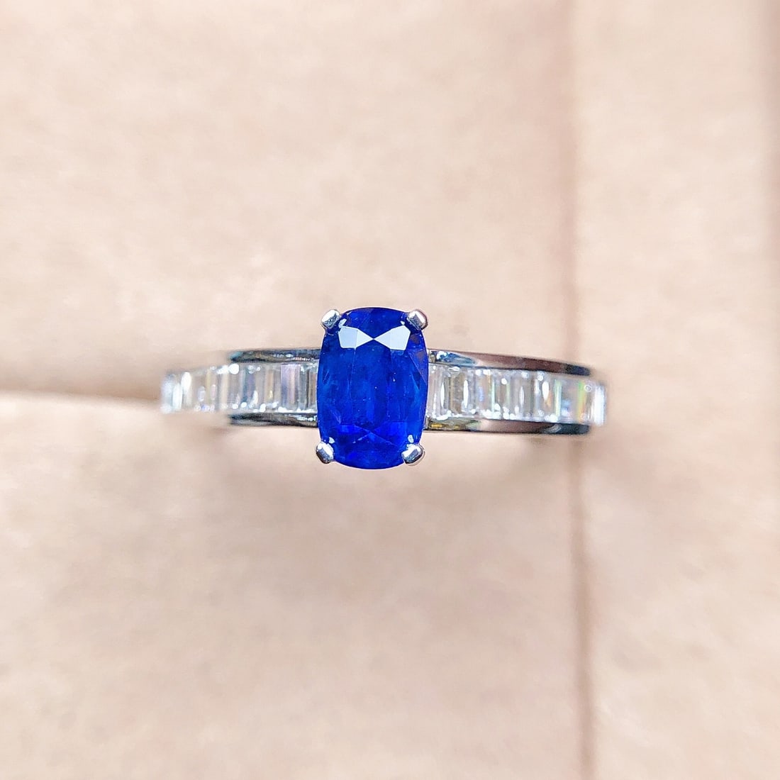 14k Gold 1.14 Ctw Natural Sapphire & Diamond Ring - 6