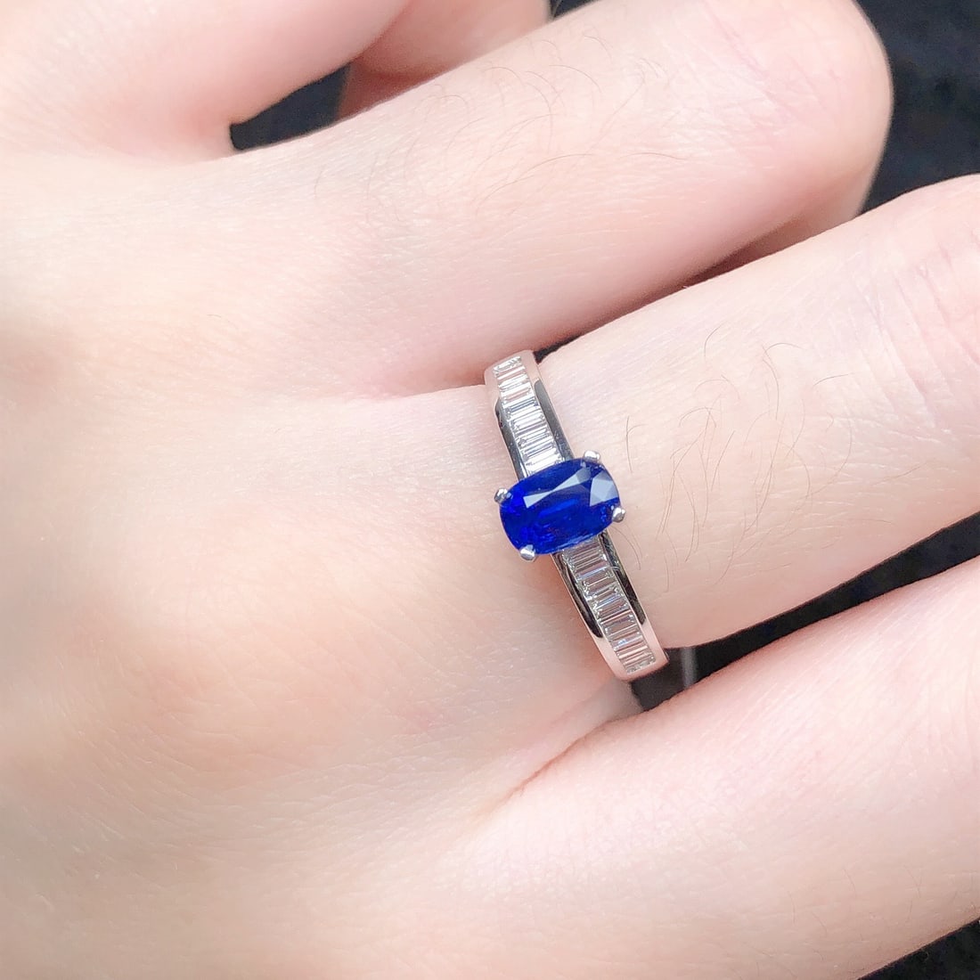 14k Gold 1.14 Ctw Natural Sapphire & Diamond Ring - 9