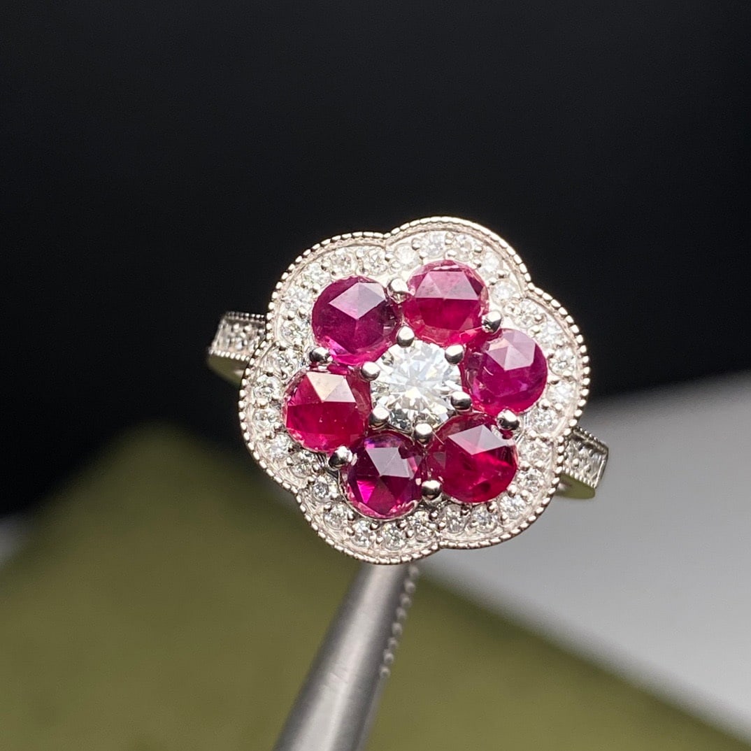 14k Gold 2.05 Ctw Natural Ruby & Diamond Ring (1 of 7)